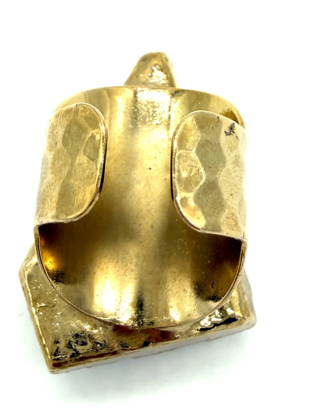 NWOT Gold-Tone Pink Druzy Statement Ring